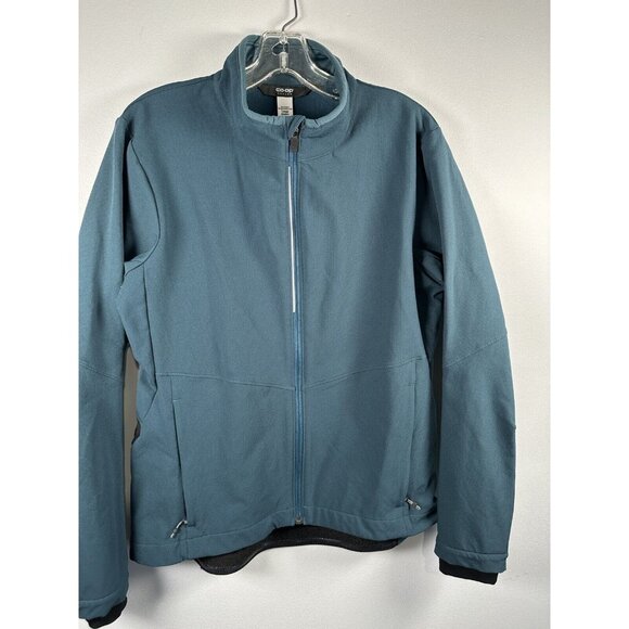 REI Co-op Women Soft Shell Cycling Jacket Large Long Sleeve Teal Blue Reflective - Picture 6 of 10